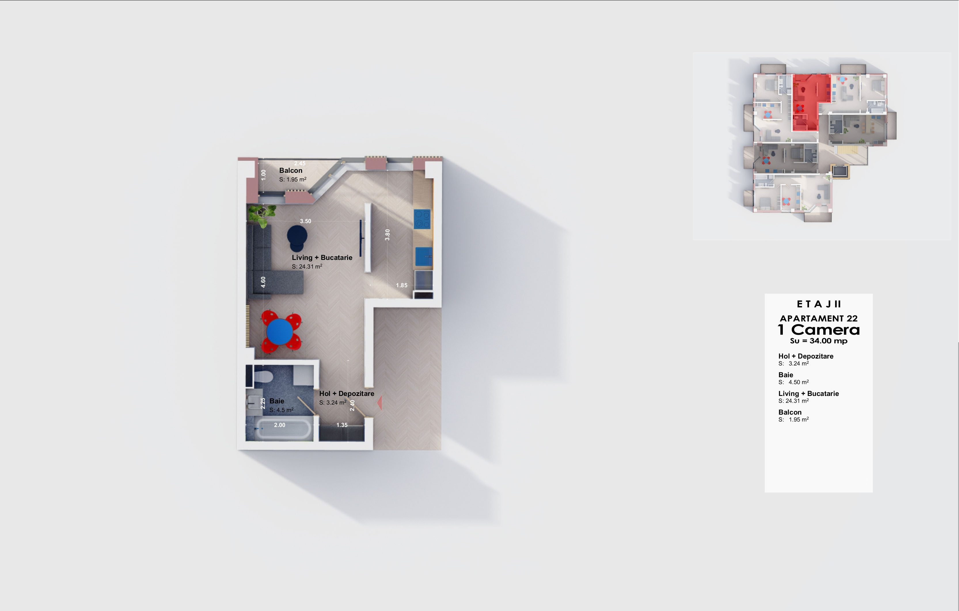 Apartament 22 - Etaj 2